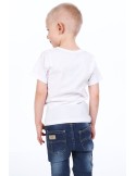 Weißes Jungen-T-Shirt mit Aufdruck NDZ4484 – Online-Shop – Boutique